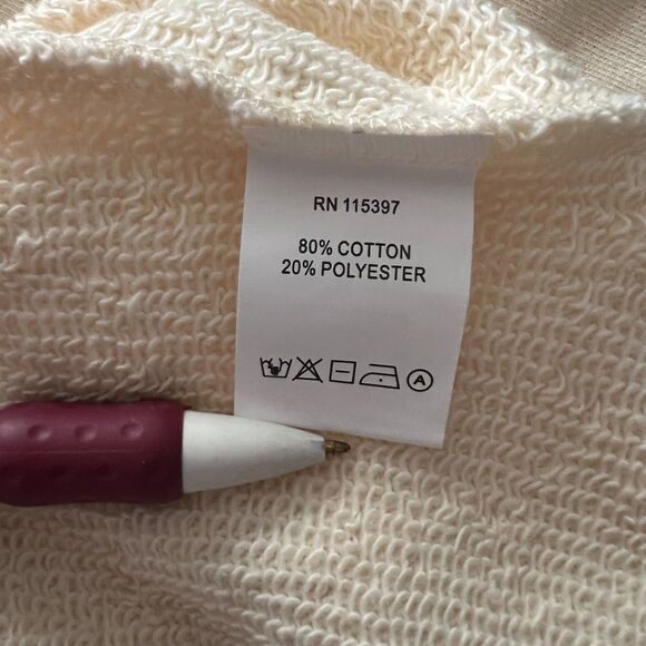 NEW Just Madison Hearts Cotton Sweatshirt  Embroidered Hearts ballon sleeve sz M - Picture 9 of 13